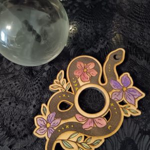 Boule de Cristal et Support Màgica Serpiente Fleuri