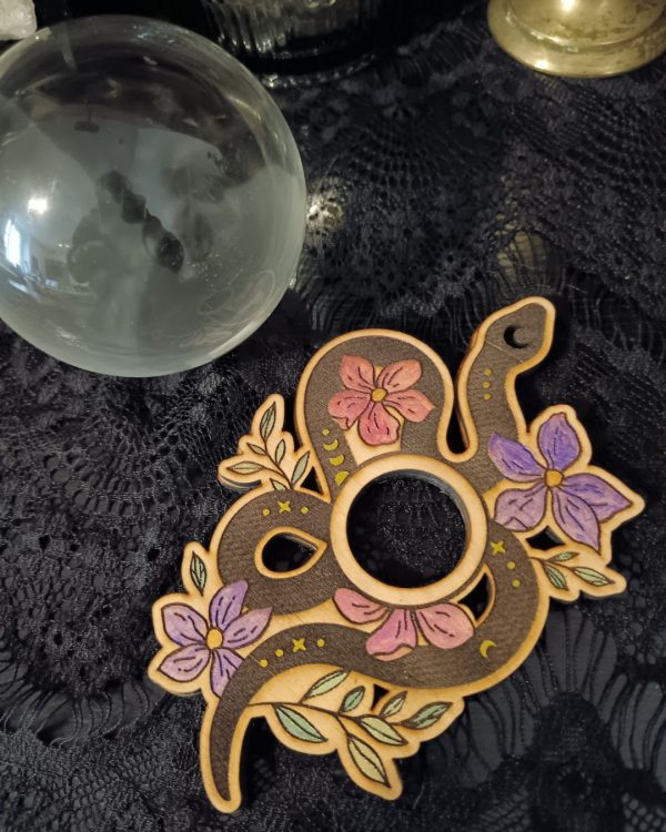 Boule de Cristal et Support Màgica Serpiente Fleuri