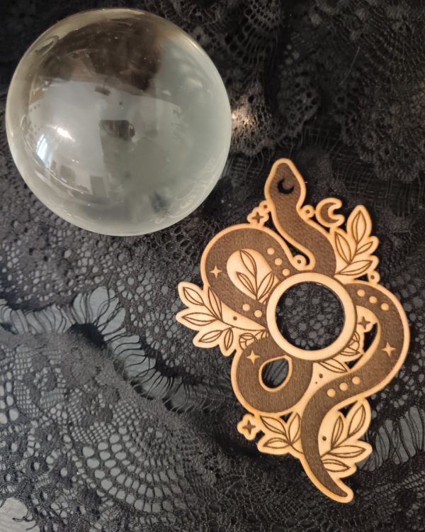 Boule de Cristal et Support Màgica Serpiente Feuillu