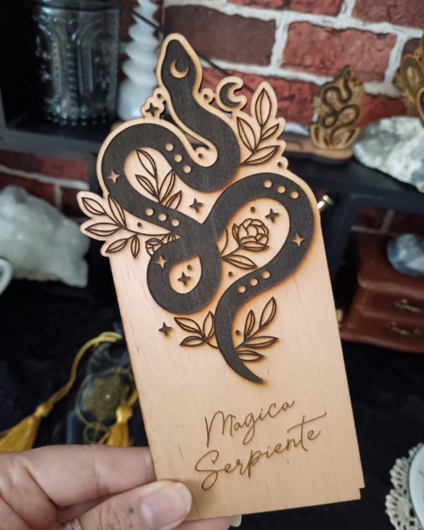 Plaquette interchangeable pour porte pendule ou photophore Màgica Serpiente Feuillu – Image 6