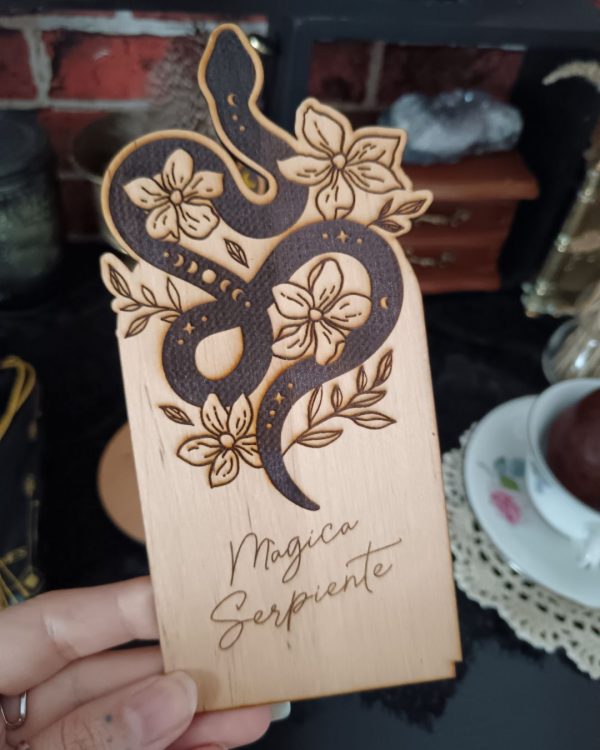 Plaquette interchangeable pour porte pendule ou photophore Màgica Serpiente Fleuri – Image 2