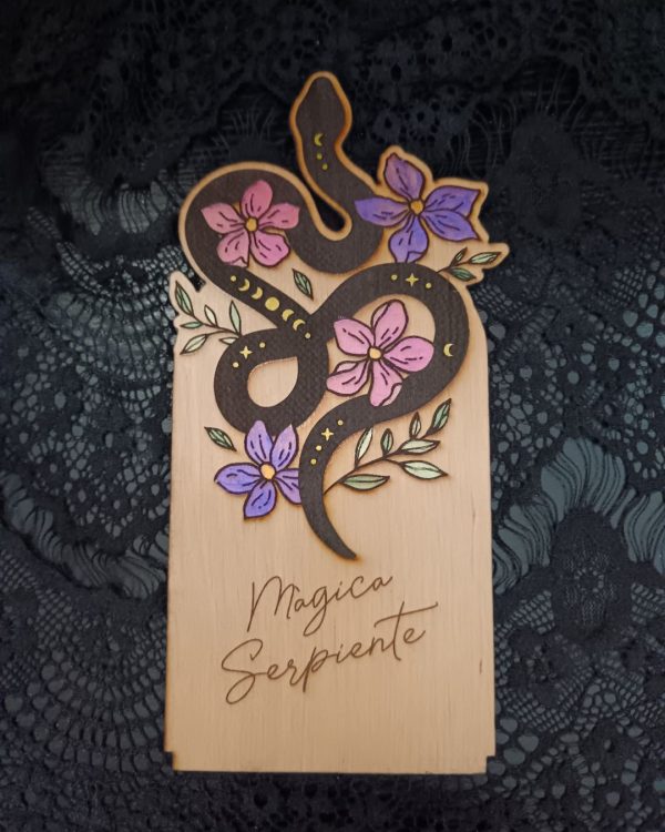 Plaquette interchangeable pour porte pendule ou photophore Màgica Serpiente Fleuri – Image 3