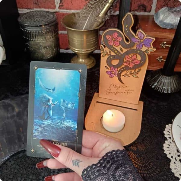 Photophore - Support de carte Màgica Serpiente Fleuri
