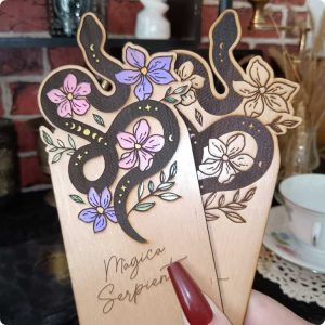 Plaquette interchangeable pour porte pendule ou photophore Màgica Serpiente Fleuri