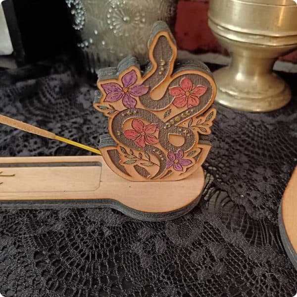 Plaquette interchangeable pour porte encens Màgica Serpiente fleuri – Image 3